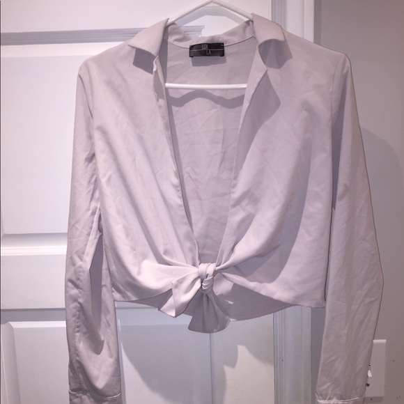 Flowy light grey blouse - Picture 2 of 2